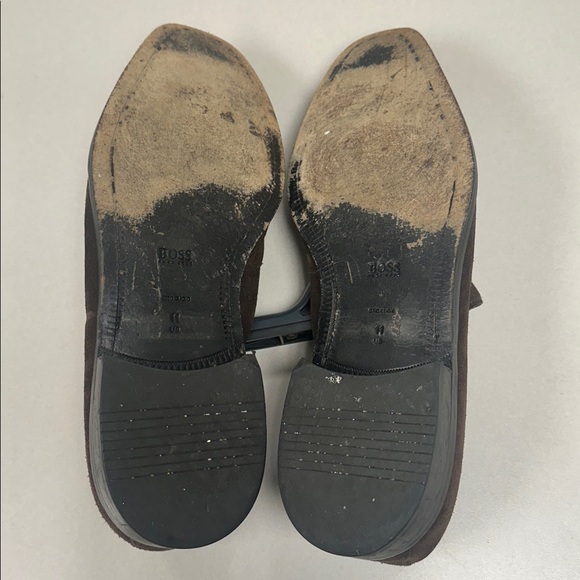 Hugo Boss Men's Brown Suede Loafers Size 11 Preowned - Picture 6 of 8